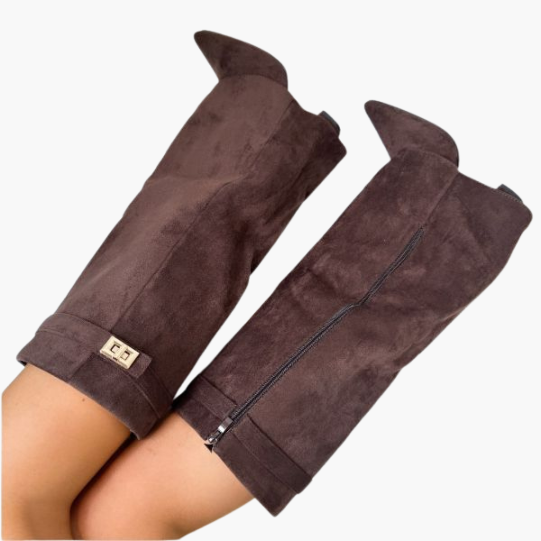 Women’s over-the-knee boots with pointed toe and high heel