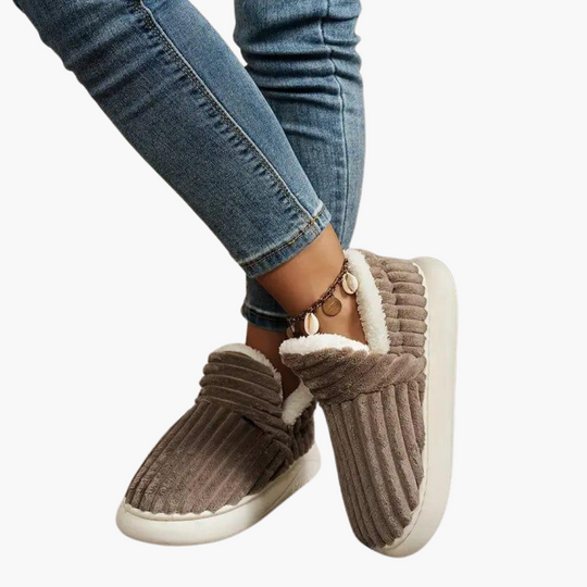 Plush Indoor Slippers for Women - Warm Cosy House Shoes