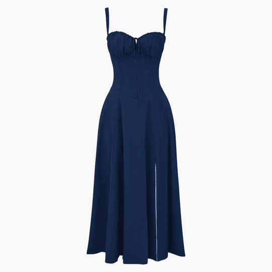 Floral Midi Dress - Elegant Sleeveless Dress for Women