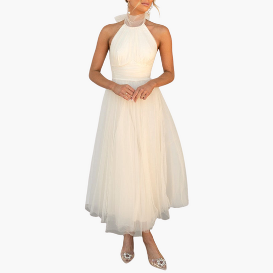 Elegant Tulle Dress for Women - Stunning Halter Neck Style