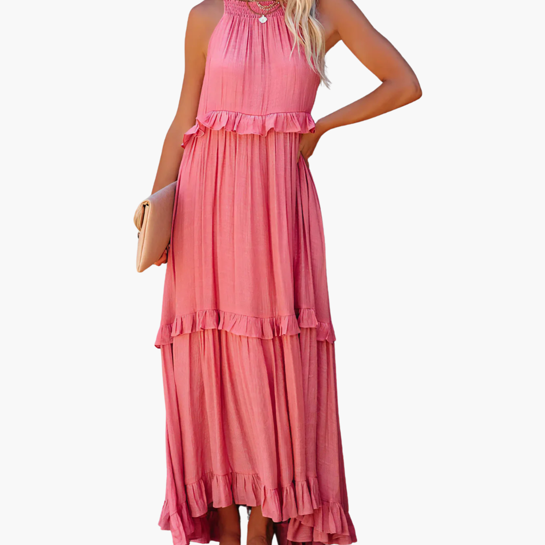 Ruffle Breeze Maxi Dress - Women's Flowy Summer Outfit