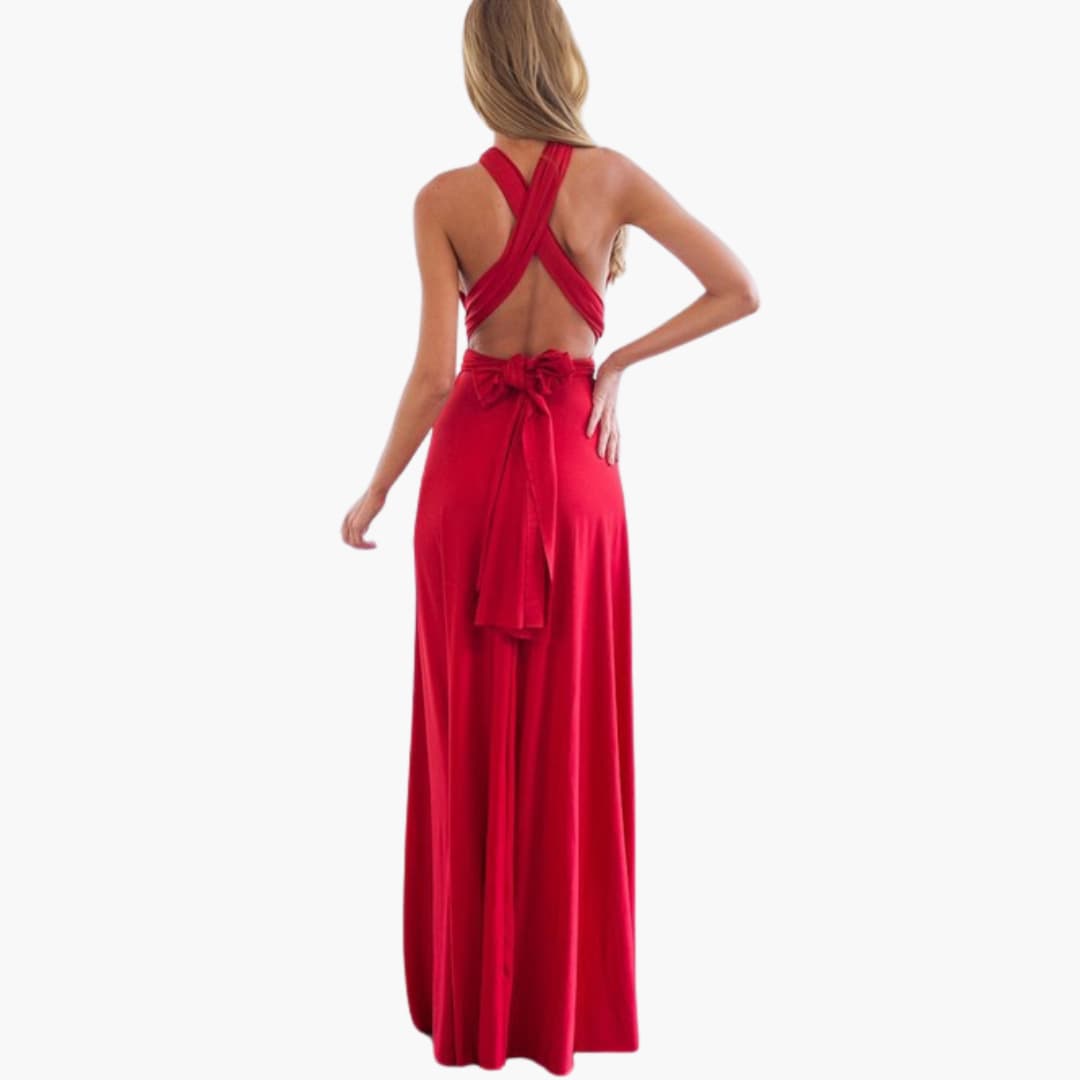 Convertible Maxi Dress for Women - Backless Multiway Bridesmaid