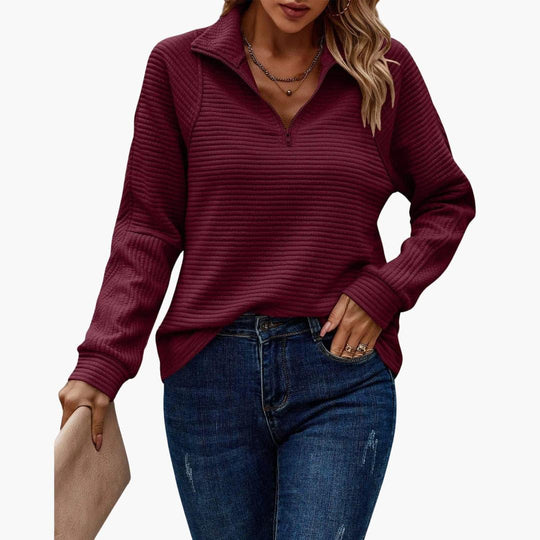 Casual Zipper Sweater for Women - Chic, Cozy & Versatile