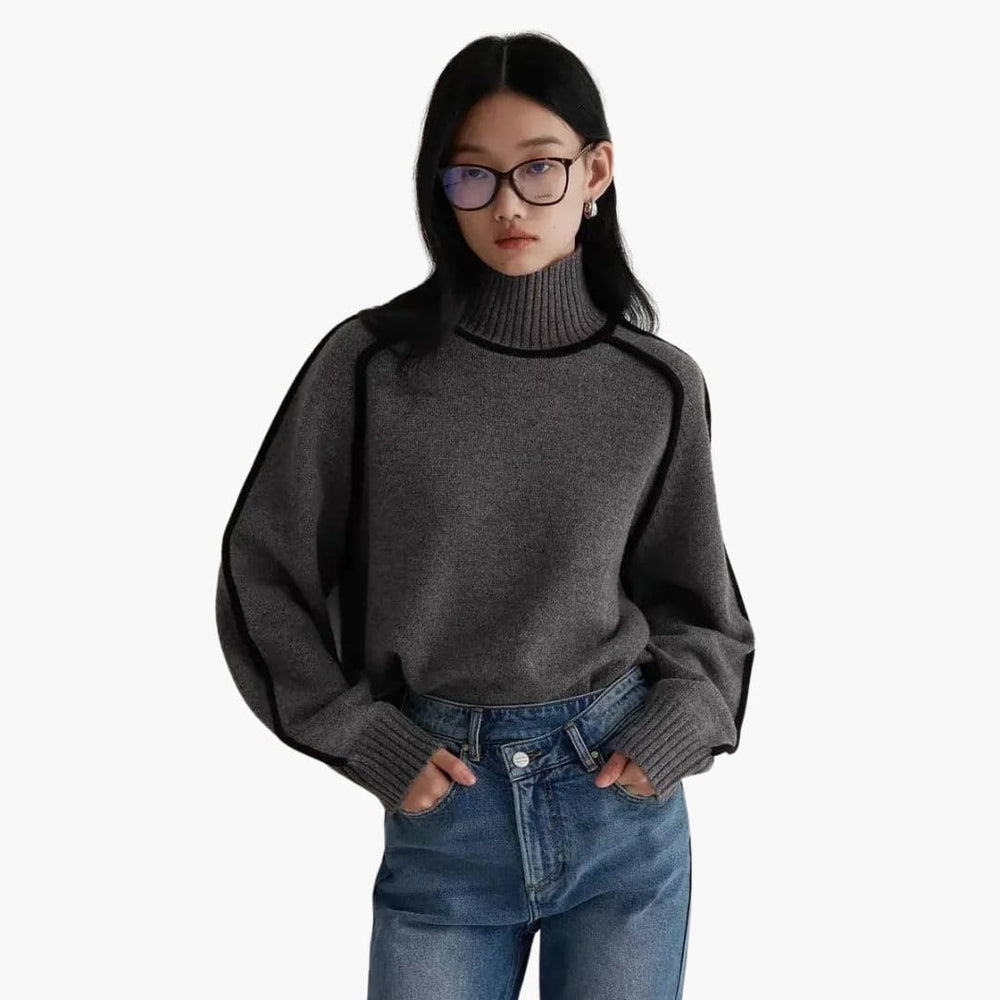 Chic Turtleneck Pullover Sweater – Cozy & Stylish for Women