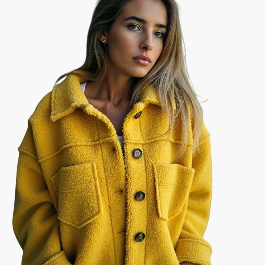 Elegant Wool Winter Coat – Women's Tailored Longline Fit