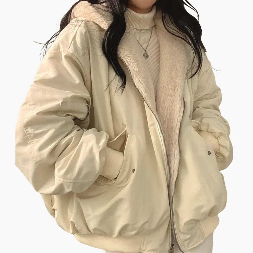 Reversible Winter Jacket for Women – Faux Fur & Water-Resistant