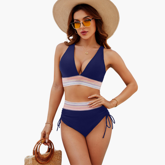 High-Waisted Bikini Set for Women – Chic Two-Piece Swimwear