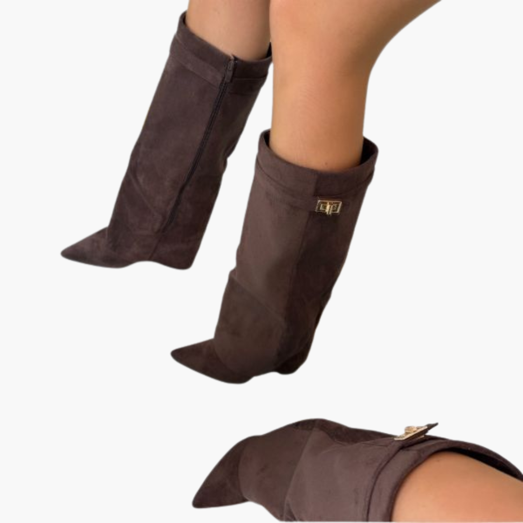 Women’s over-the-knee boots with pointed toe and high heel