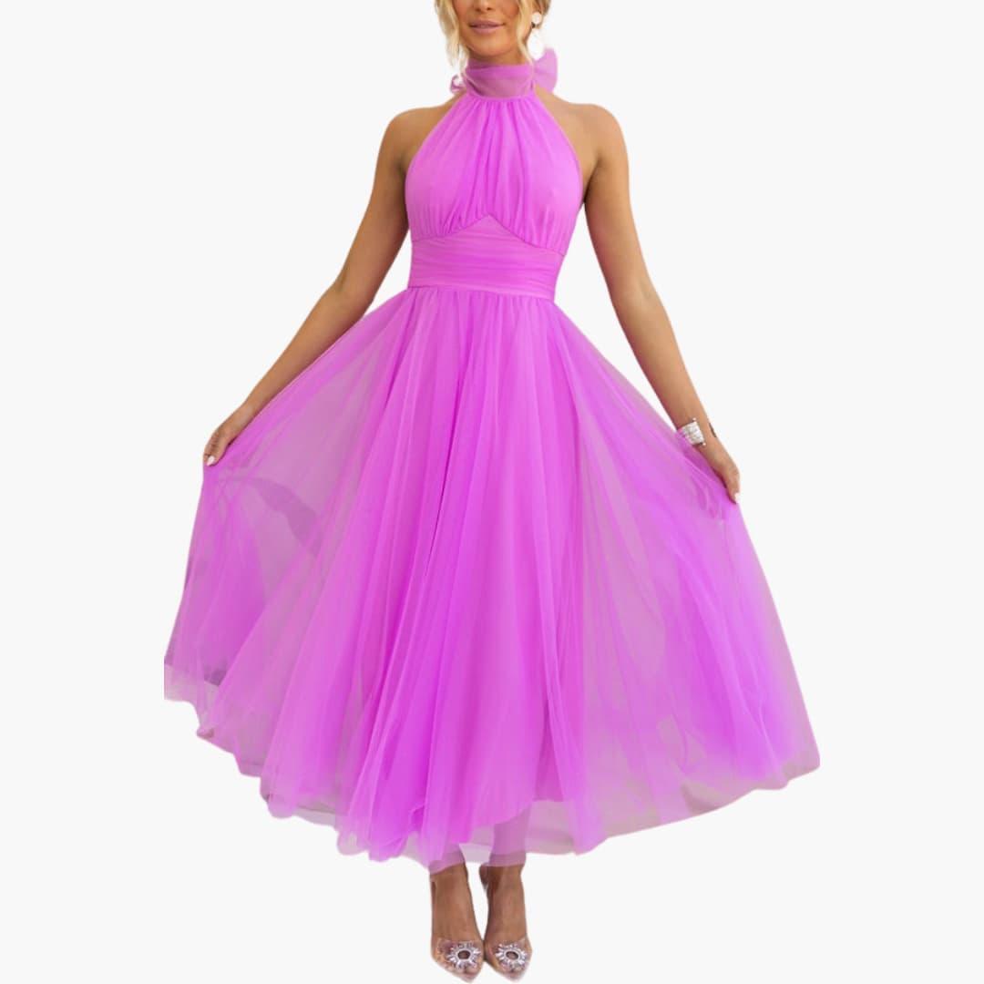 Elegant Maxi Dress - Flowy Sleeveless Fit for Women’s Events