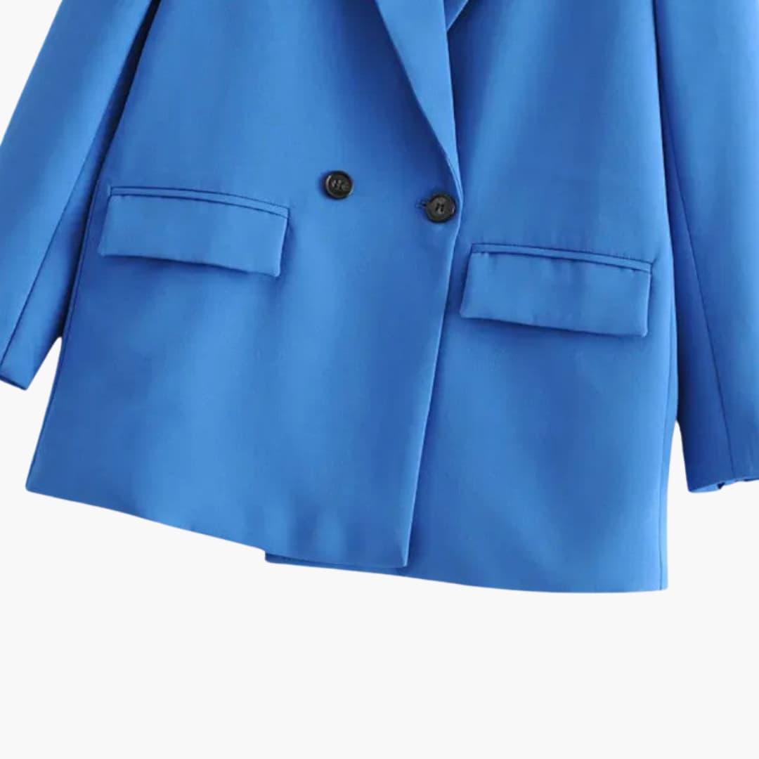 Double-Breasted Blazer – Women's Tailored Chic Jacket