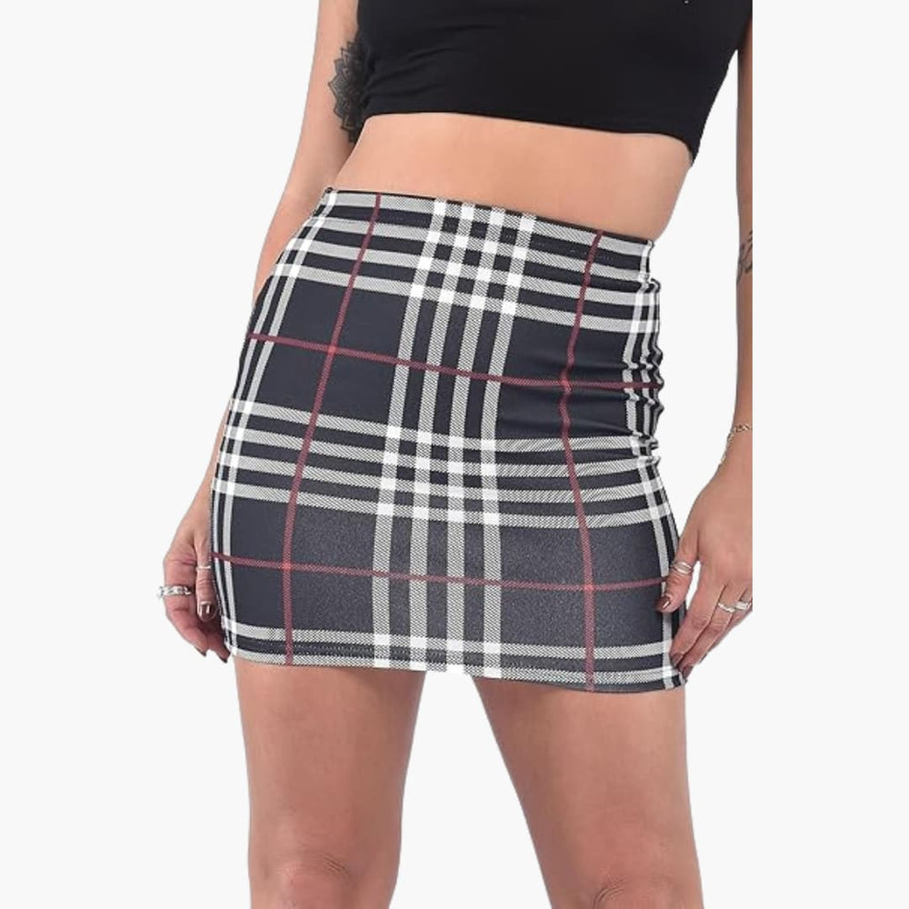 Women's bodycon mini skirt with elastic waistband all-season