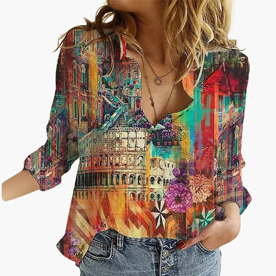 Butterfly Print Blouse - Elegant Style for Women’s Wardrobe
