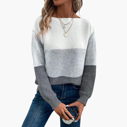 Ombre Knit Sweater – Soft Gradient Pullover for Women