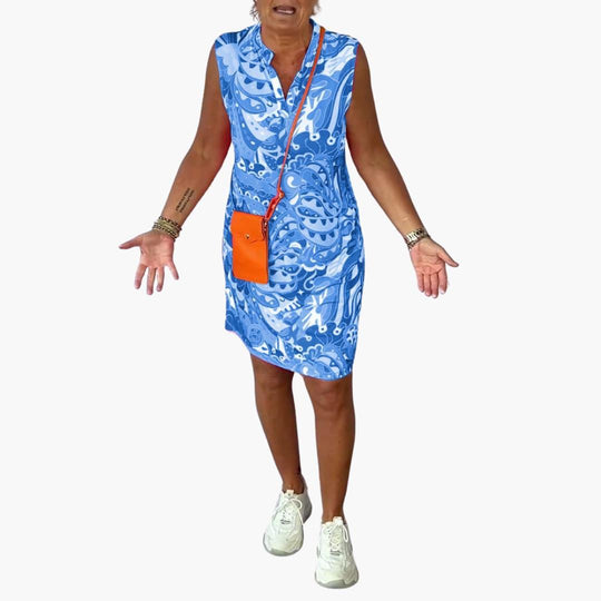 Sleeveless Summer Midi Dress - Flowy Casual Fit for Women