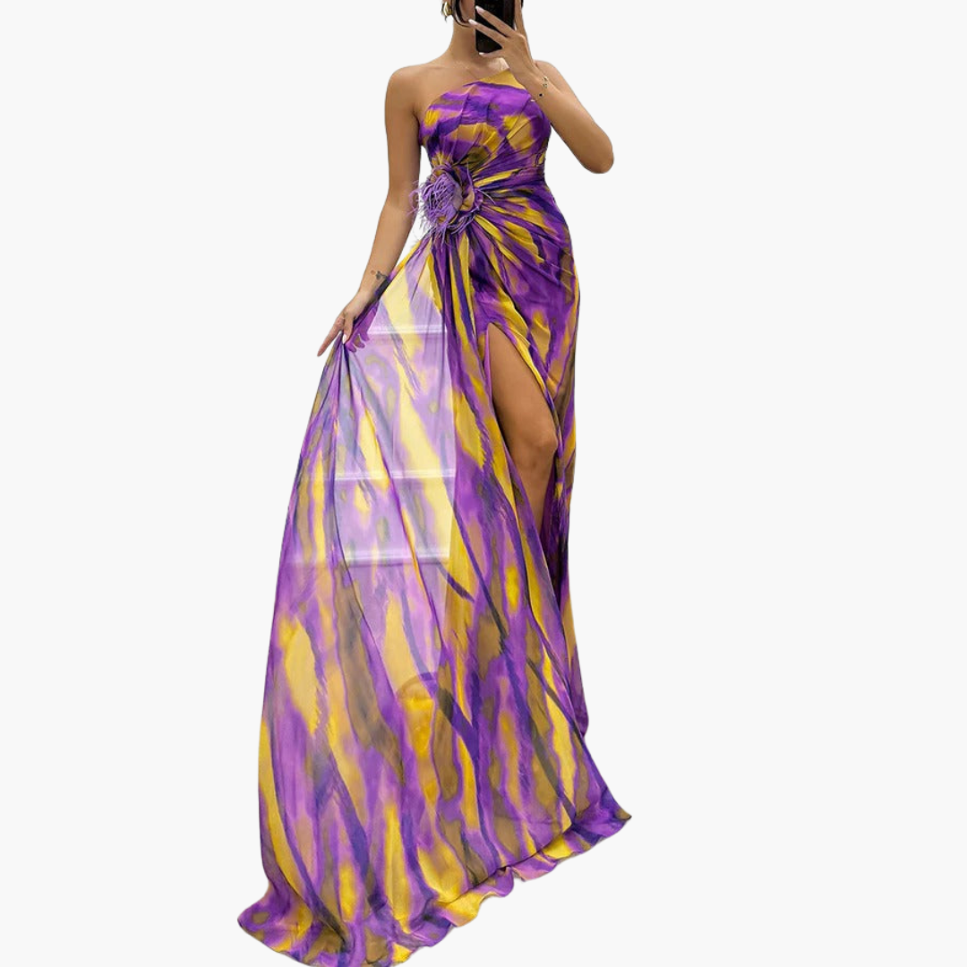 Vibrant One-Shoulder Maxi Dress for Women - Perfect for Events