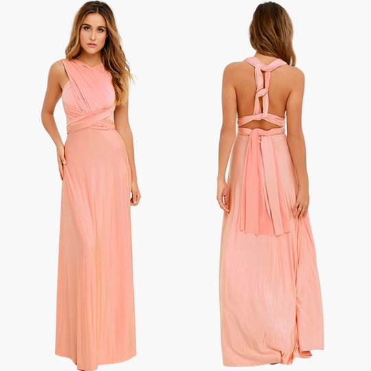 Elegant V-Neck Evening Dress - for Women with Formal Flair