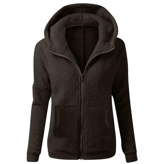 Sherpa Zip Hoodie for Women - Soft, Warm & Stylish Jacket