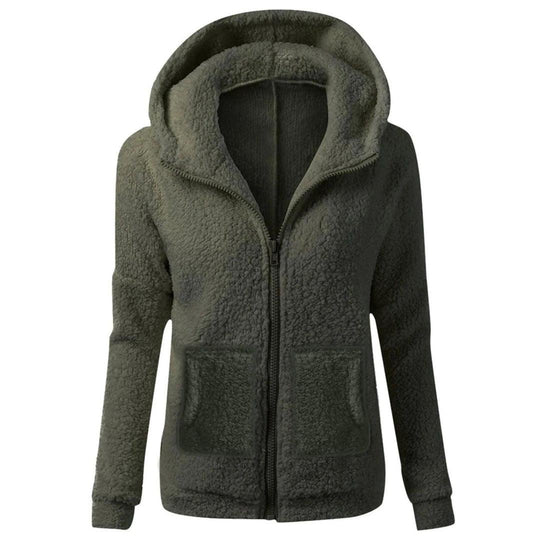 Sherpa Zip Hoodie for Women - Soft, Warm & Stylish Jacket