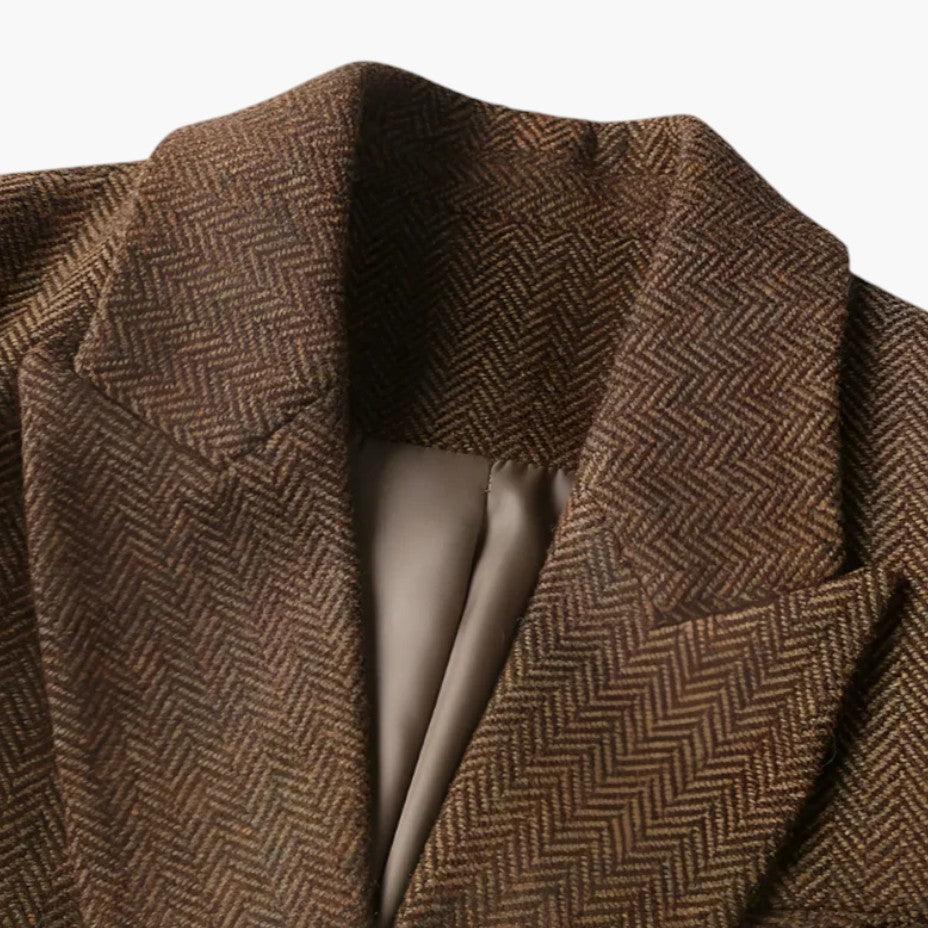 Belted Wool Blazer – Women's Tailored Smart Casual Jacket - IsabellaMae