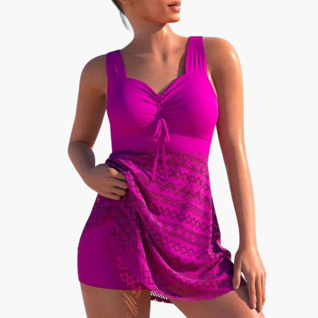 Tankini Set with Shorts - Women's Tummy Control Swimwear