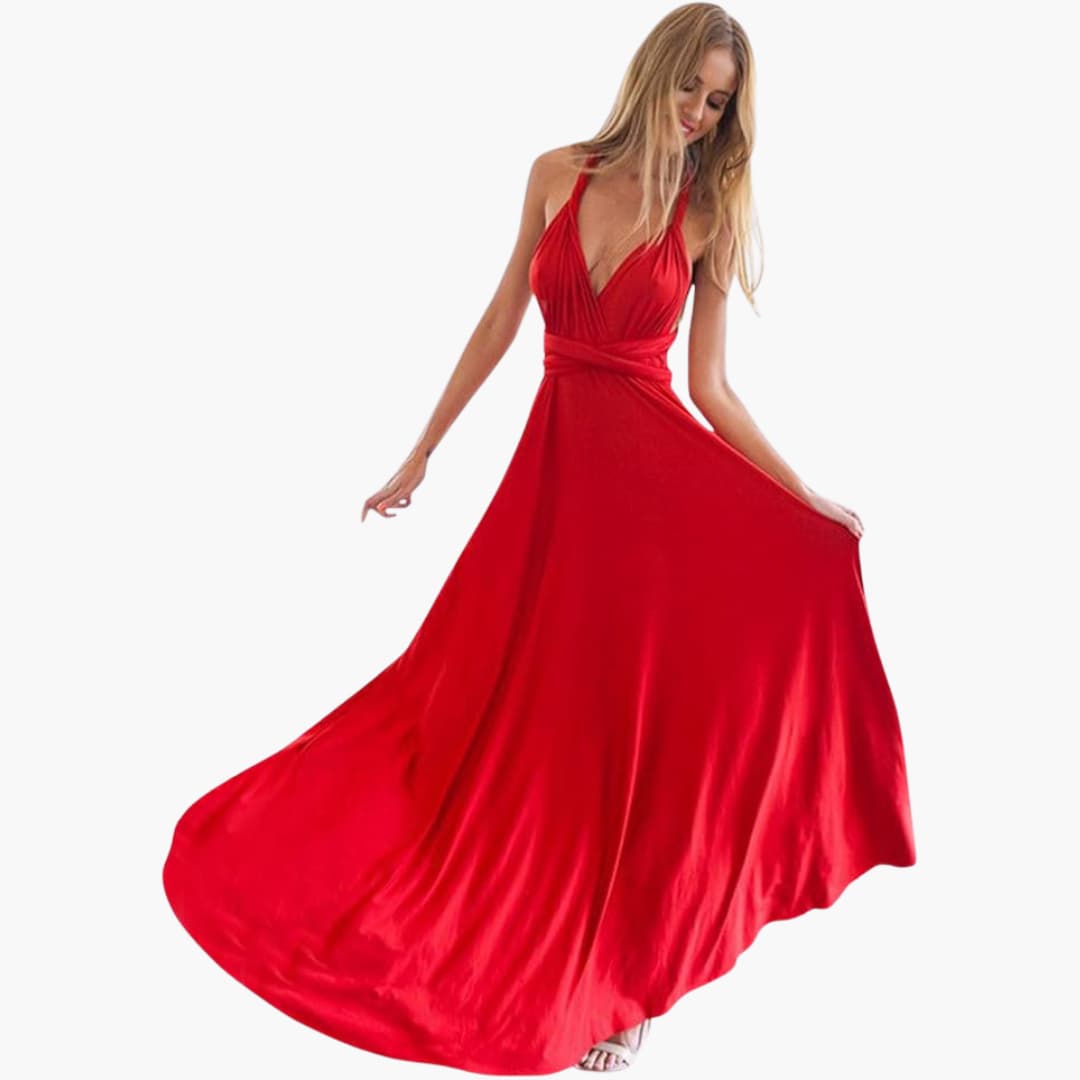 Convertible Maxi Dress for Women - Backless Multiway Bridesmaid