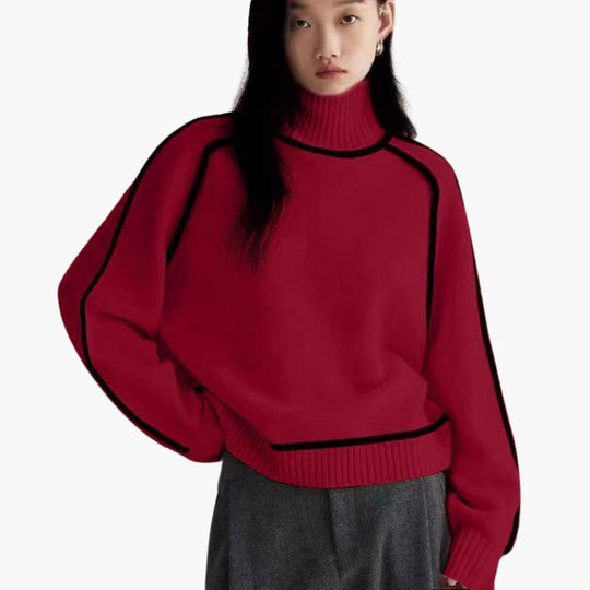 Chic Turtleneck Pullover Sweater – Cozy & Stylish for Women