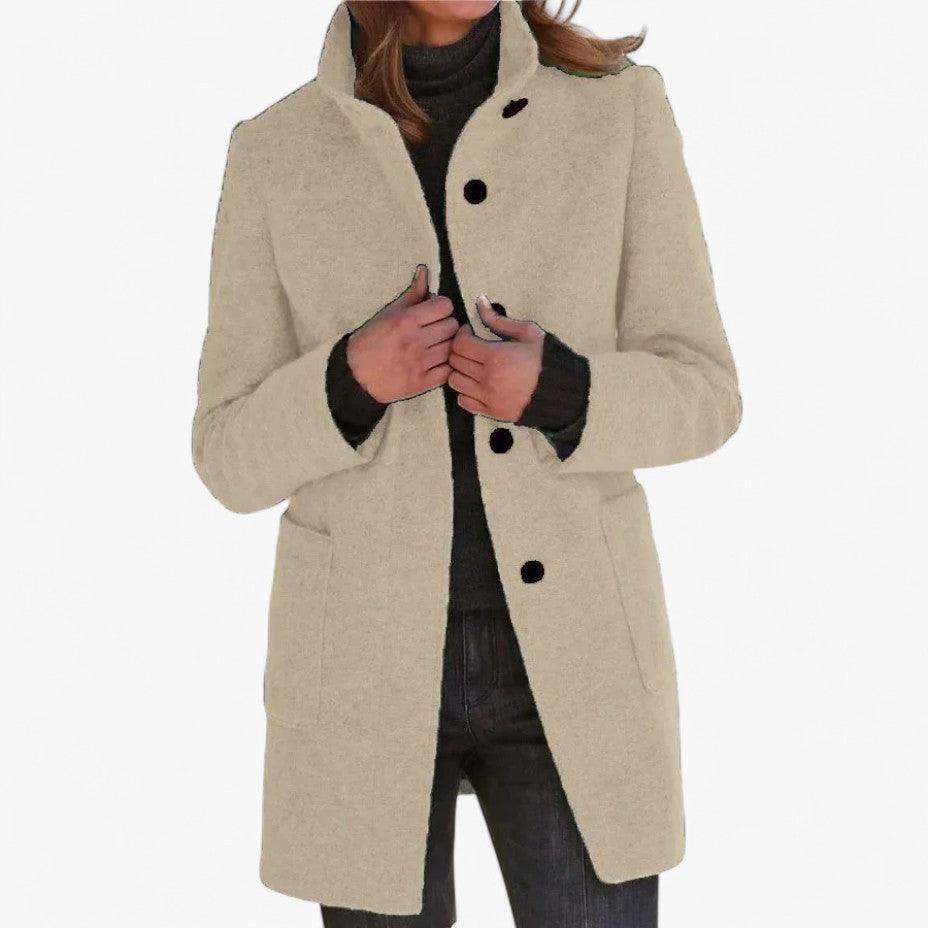 Loose-Fit Button Coat – Women's Lightweight Cotton Jacket