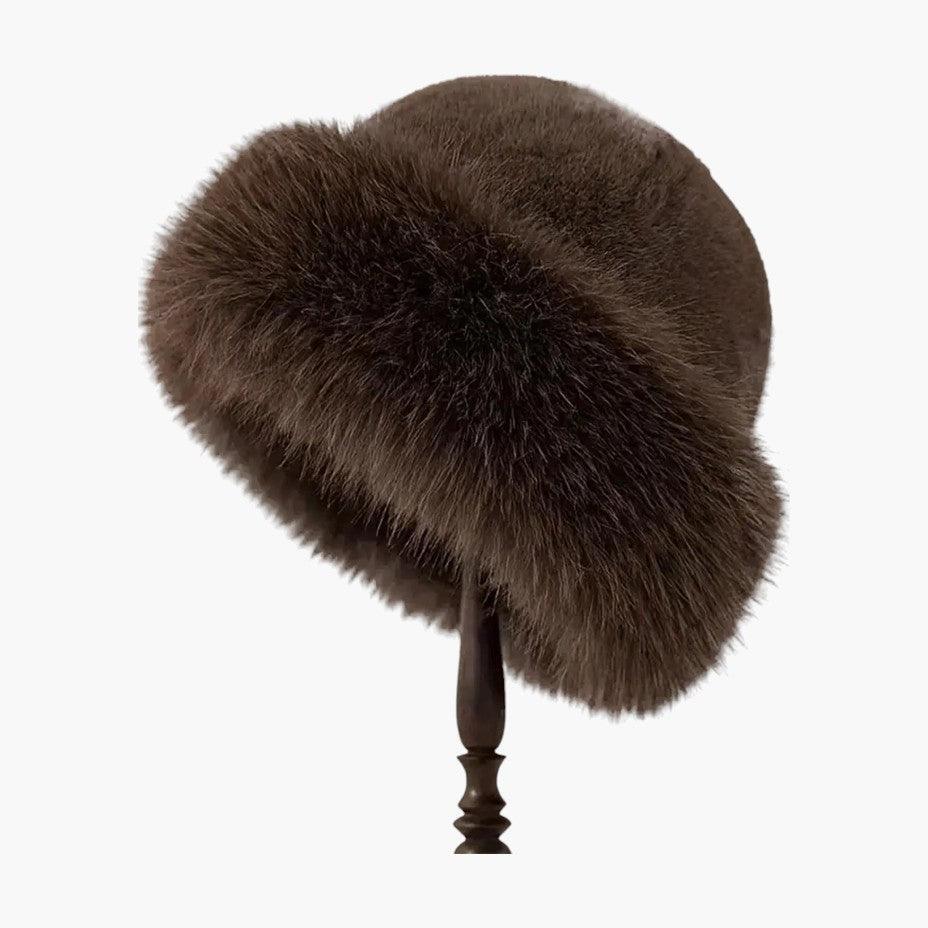 Faux Fur Bucket Hat – Women's Cozy Winter Fashion Accessory