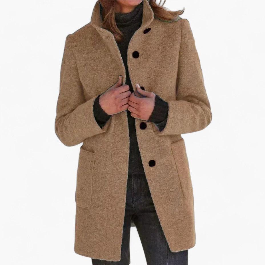 Loose-Fit Button Coat – Women's Lightweight Cotton Jacket