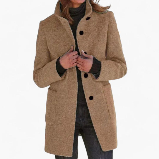 Loose-Fit Button Coat – Women's Lightweight Cotton Jacket