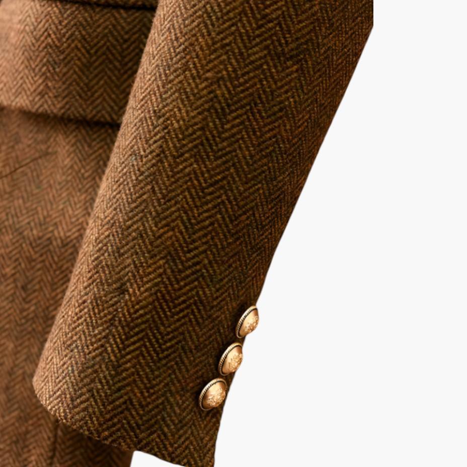 Belted Wool Blazer – Women's Tailored Smart Casual Jacket - IsabellaMae