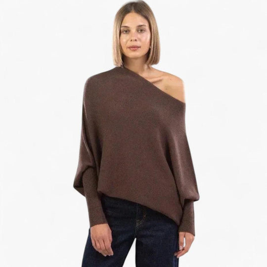 Oversized Off Shoulder Jumper for Women - Chunky Knit Style