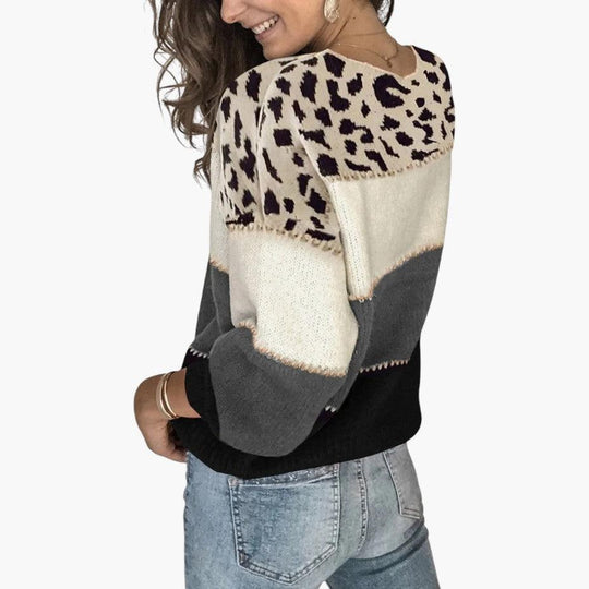 Leopard Knit Jumper - Bold Statement Animal Print for Women