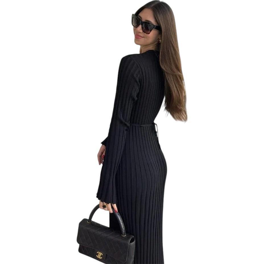 Long Sleeve Maxi Dress - Elegant Occasionwear for Women