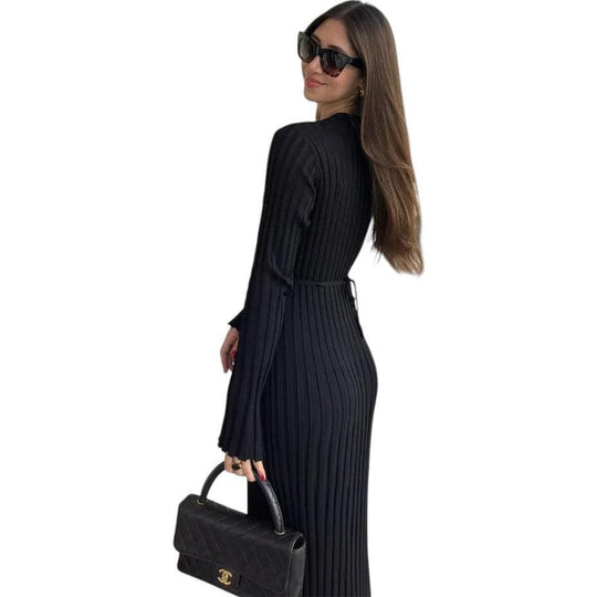Long Sleeve Maxi Dress - Elegant Occasionwear for Women
