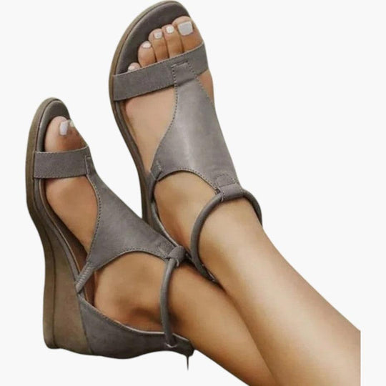 Orthopedic Leather Sandals – Women's Cushioned Arch Support