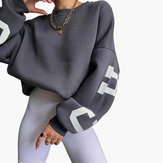 Relaxed Fit Chicago Hoodie - Graphic Pullover for Women