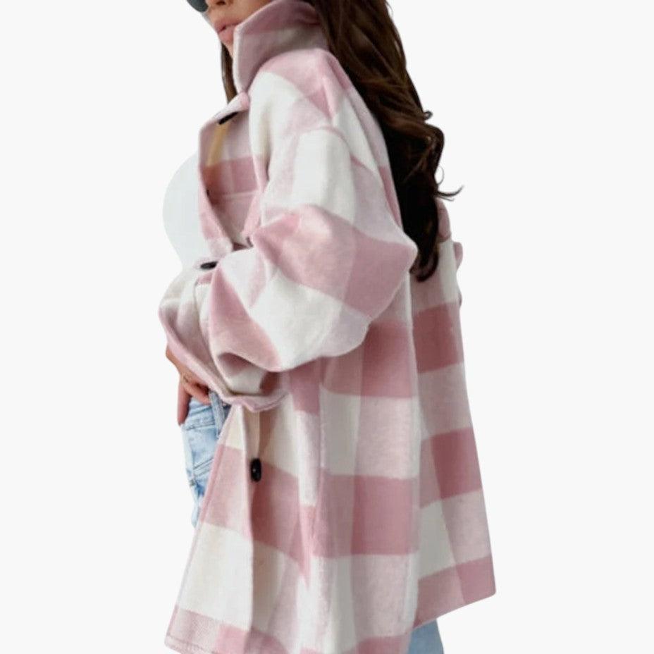Plaid Flannel Shirt Jacket - Relaxed Fit Shacket for Women