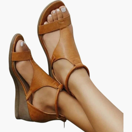 Orthopedic Leather Sandals – Women's Cushioned Arch Support