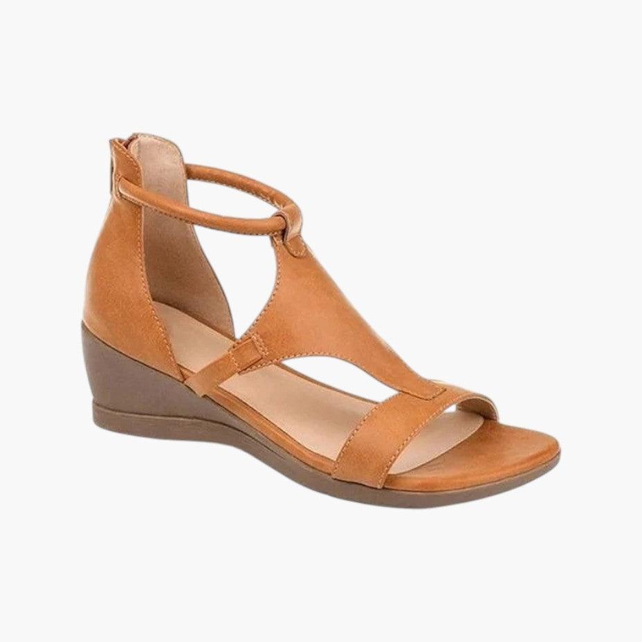Orthopedic Leather Sandals – Women's Cushioned Arch Support