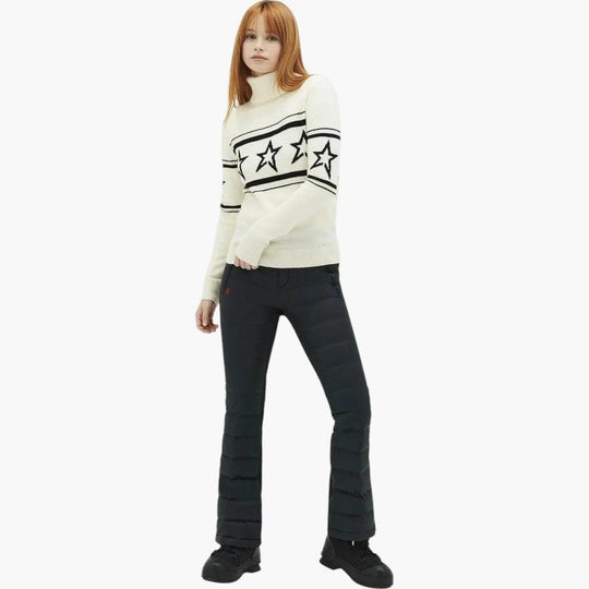 Star Knit Turtleneck Jumper - Cosy Oversized for Women