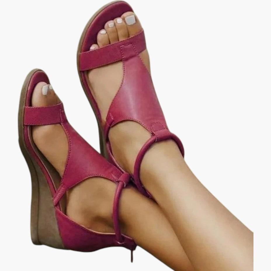 Orthopedic Leather Sandals – Women's Cushioned Arch Support