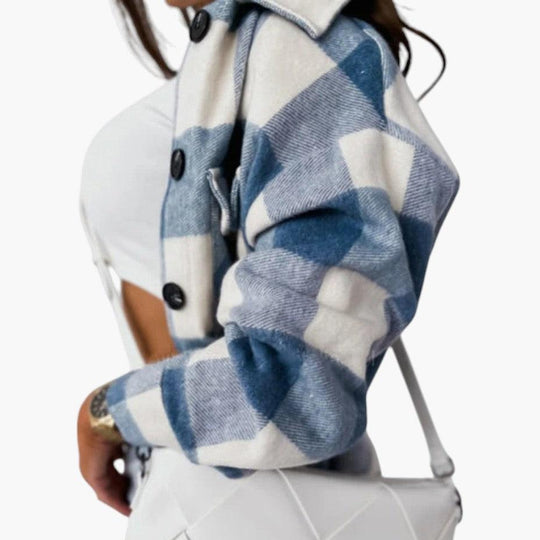 Plaid Flannel Shirt Jacket - Relaxed Fit Shacket for Women