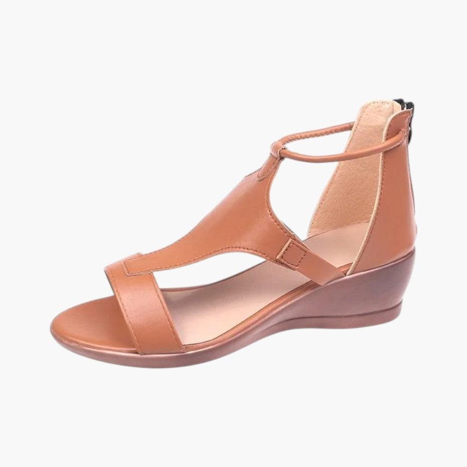 Orthopedic Leather Sandals – Women's Cushioned Arch Support
