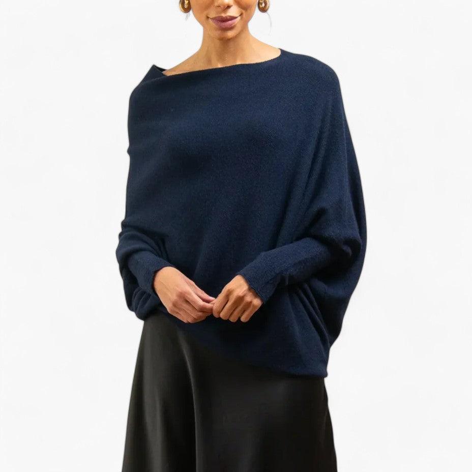 Oversized Off Shoulder Jumper for Women - Chunky Knit Style