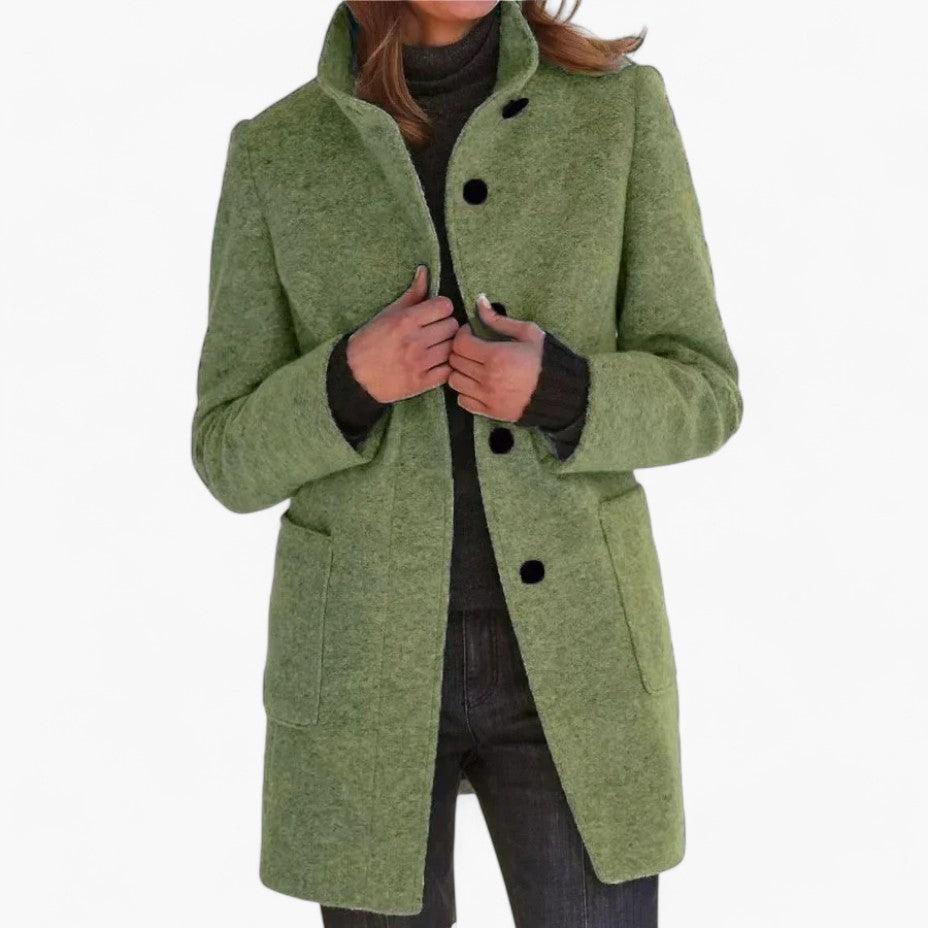 Loose-Fit Button Coat – Women's Lightweight Cotton Jacket
