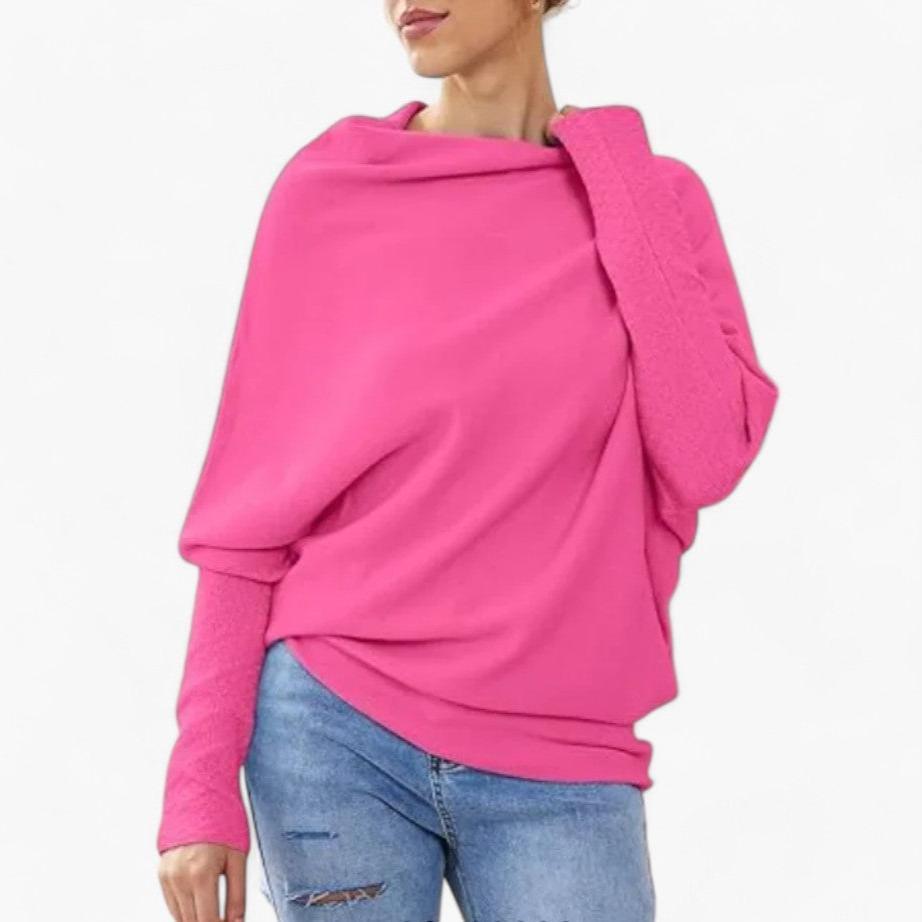 Oversized Off Shoulder Jumper for Women - Chunky Knit Style